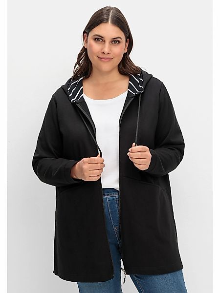 Sheego Sweatjacke Große Größen mit gestreiftem günstig online kaufen