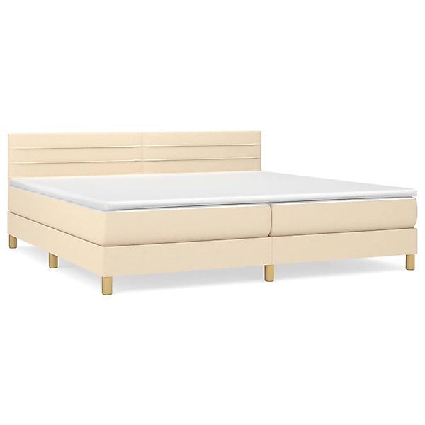 vidaXL Boxspringbett mit Matratze Creme 200x200 cm Stoff1373197 günstig online kaufen