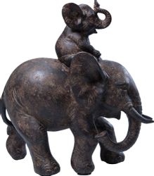 KARE Deko-Figur Elefant Dumbo Uno, Polyresin, braun, H 19 cm günstig online kaufen