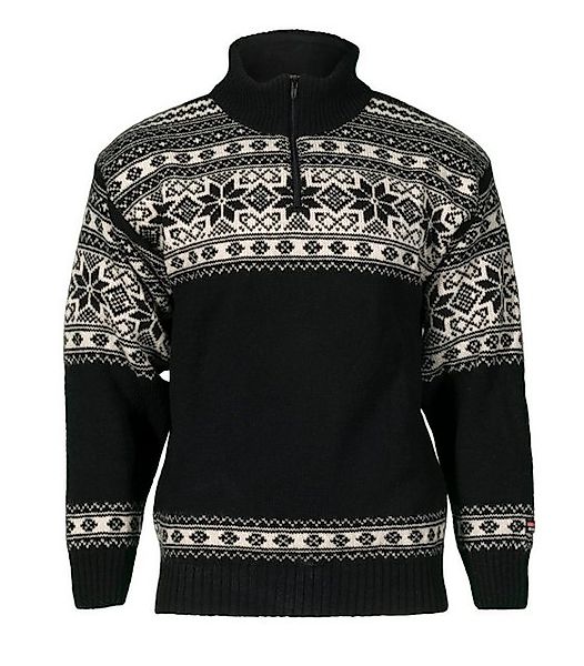 Bråtens Wollpullover Schneestern Norwegerpullover - Farbe schwarz - rauhe W günstig online kaufen