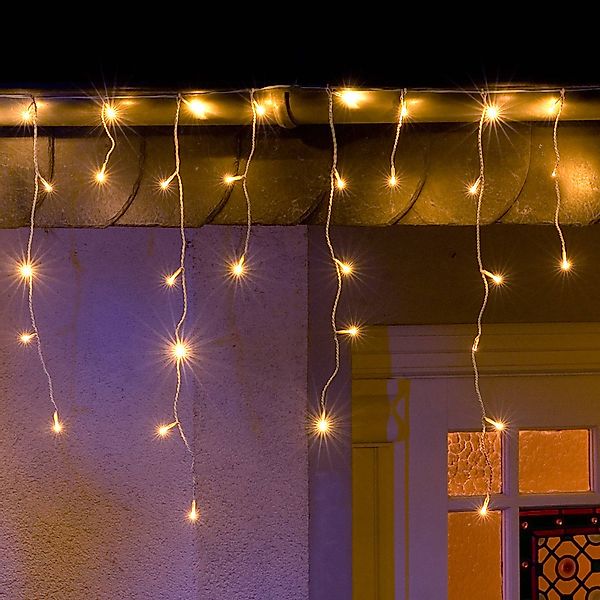 LED-Lichtervorhang Eisregen warmweiß weiß 5m günstig online kaufen