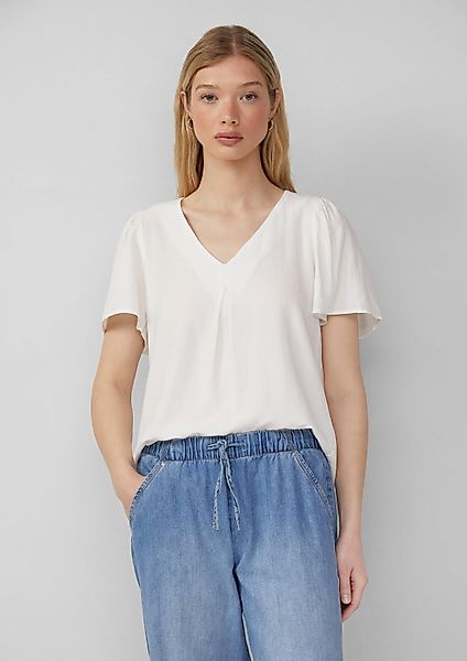 QS Kurzarmbluse Bluse Feminine Kurzarmbluse aus günstig online kaufen