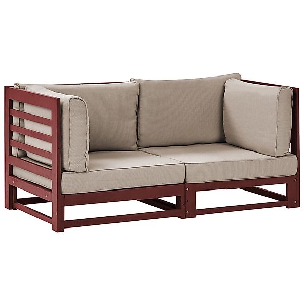 Beliani Gartensofa TRANI Dunkelrot 75x150x72 günstig online kaufen