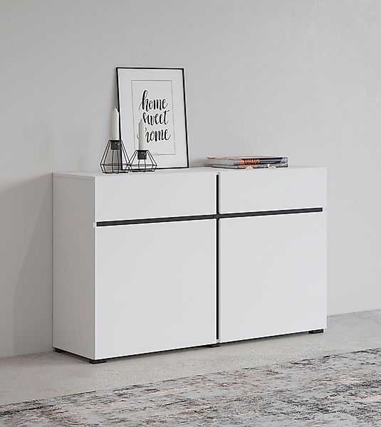 OTTO home Sideboard "Cross,Breite 119,5 cm, moderne grifflose Kommode,2 Tür günstig online kaufen