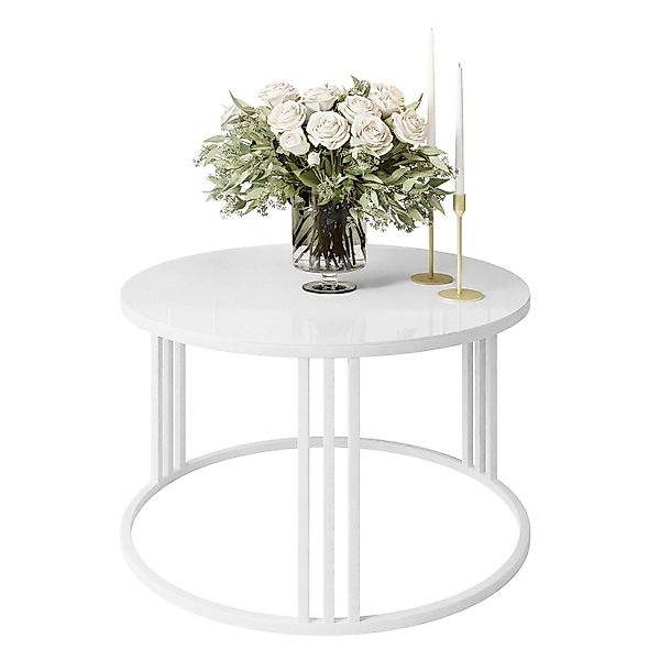 Lookway Couchtisch LORI GLASS, Runder Couchtisch günstig online kaufen