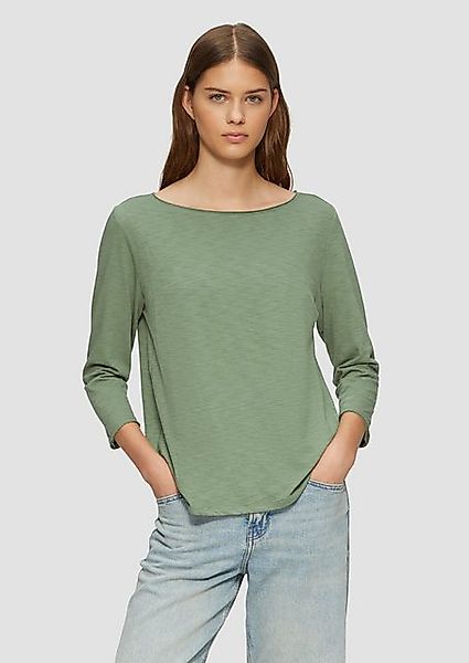 s.Oliver 3/4-Arm-Shirt Shirt mit Flammgarnstruktur und günstig online kaufen
