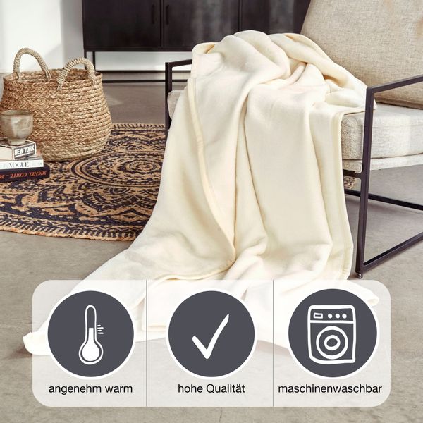 IBENA Wohndecke "Luxus" verschiedene Größen, unifarbenes Design, Kuscheldec günstig online kaufen