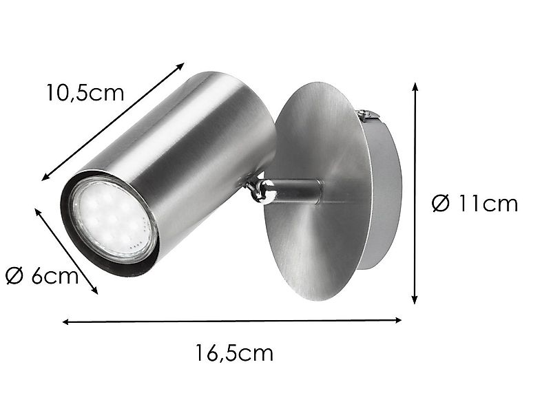 meineWunschleuchte LED Wandstrahler, LED wechselbar, Warmweiß, günstig online kaufen