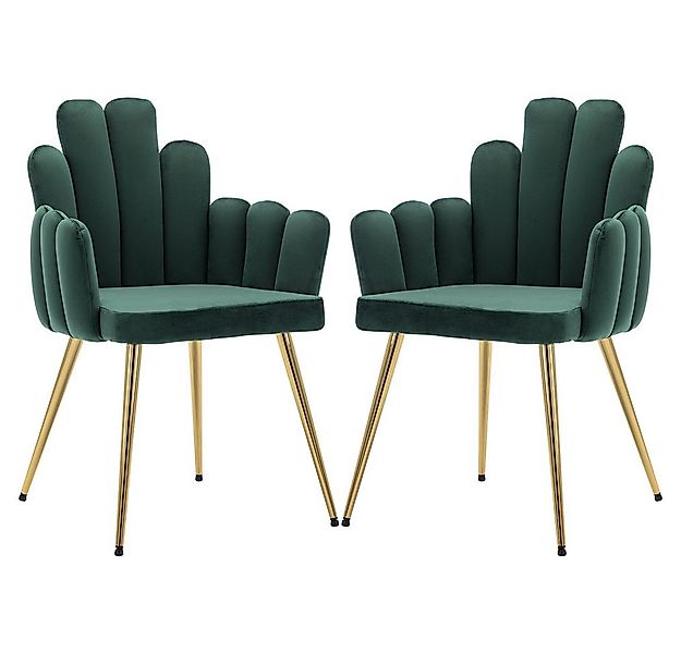 WAHSON OFFICE CHAIRS Esszimmerstuhl 2/4er Set, Samt/Kunstfell Polsterstuhl günstig online kaufen