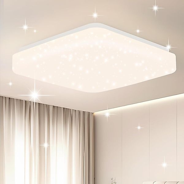 Nettlife Deckenleuchten Sternenhimmel Eckig 15W 21cm günstig online kaufen