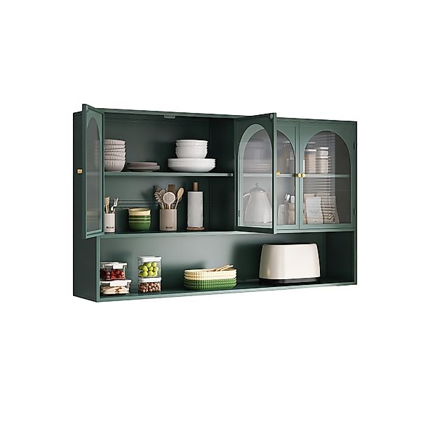 MODFU Wandhängeschrank Hängeschrank Wandhängeschrank,Four-door,Glass Wall C günstig online kaufen
