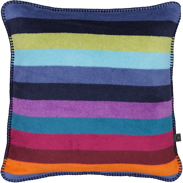 Cawö Kissenhüllen Lifestyle Blockstreifen 70481 - Farbe: multicolor dunkel günstig online kaufen