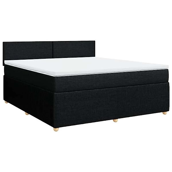 vidaXL Boxspringbett mit Matratze Schwarz 180x200 cm Stoff 3289830 günstig online kaufen