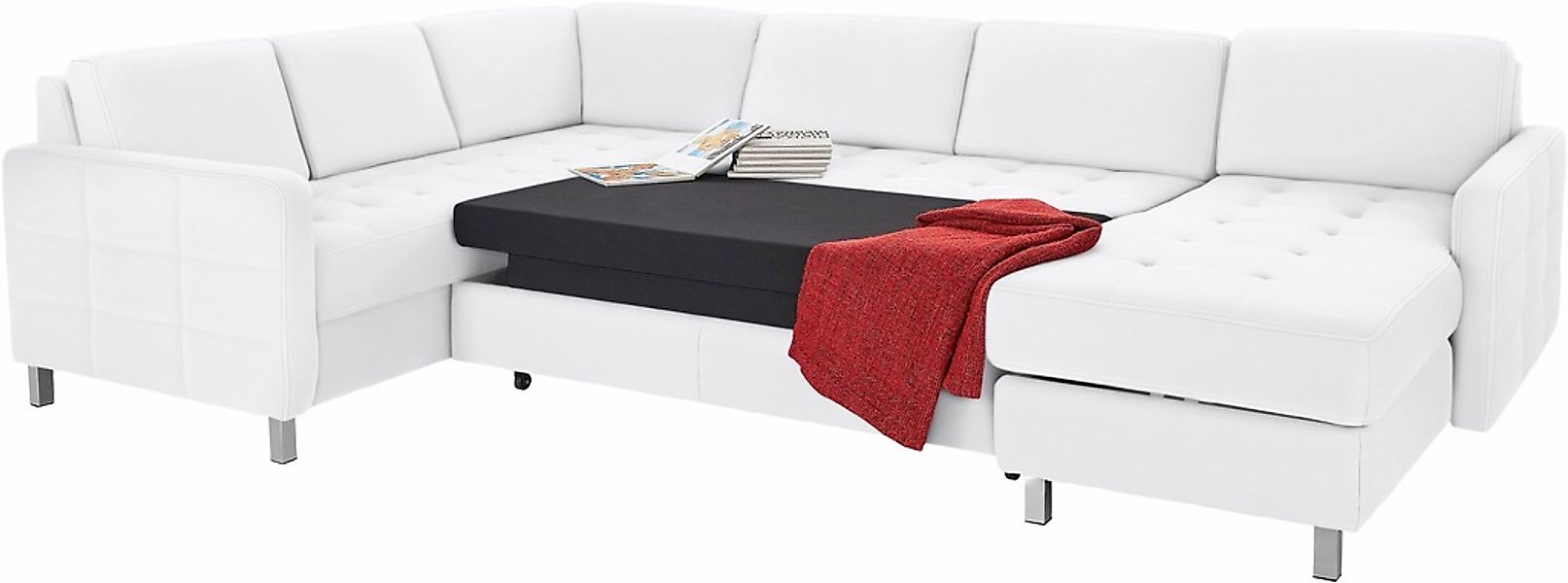 sit&more Wohnlandschaft »Pablo U-Form« wahlweise mit Bettfunktion und Bettk günstig online kaufen