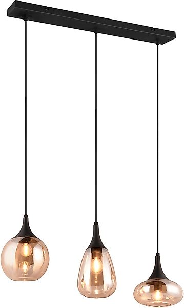 TRIO Leuchten Pendelleuchte »LUMINA, E14 Hängelampe 3-flammig Glasschirme i günstig online kaufen
