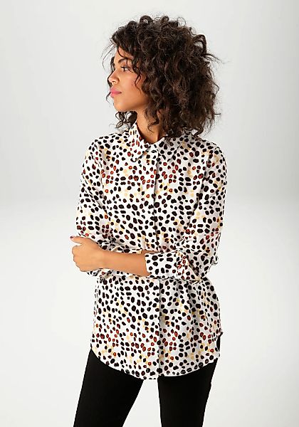 Aniston CASUAL Hemdbluse, mit extravagantem, farbharmonischen Alloverdruck günstig online kaufen