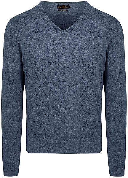 Steppin' Out Pullover V-Ausschnitt Merinowolle Kobaltblau - Größe XL günstig online kaufen