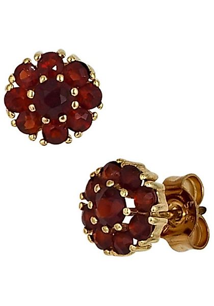 JOBO Paar Ohrstecker, 375 Gold mit Granat günstig online kaufen