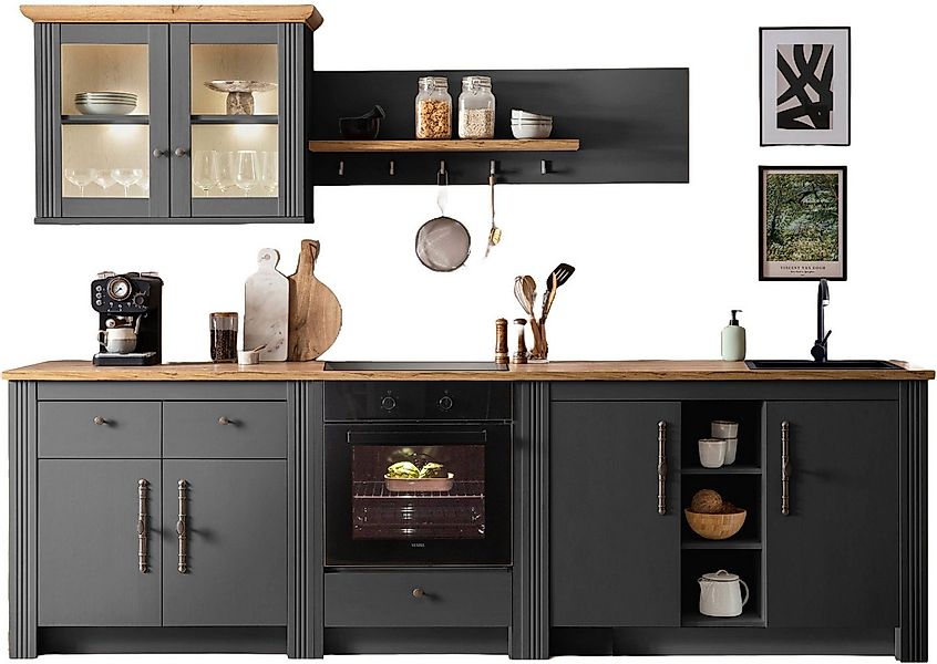 KOCHSTATION Küchenzeile KS-Westminster, Pantryküche im Landhaus Stil, hochw günstig online kaufen