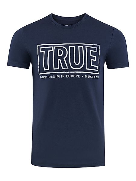 MUSTANG T-Shirt Herren Printshirt Regular Fit günstig online kaufen