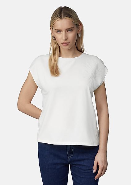 Comma Kurzarmshirt Jersey-T-Shirt mit überschnittenen Schultern günstig online kaufen
