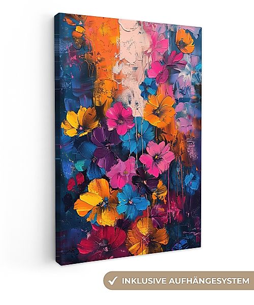 OneMillionCanvasses® Leinwandbild Blumen - Bunt - günstig online kaufen
