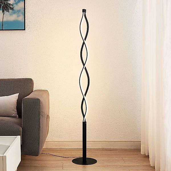 Lindby LED-Stehleuchte Welina, schwarz, 150 cm, dimmbar günstig online kaufen