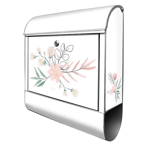 Banjado Design Briefkasten Silber Pulverbeschichtet 39x47x14cm 2 Schlüssel günstig online kaufen