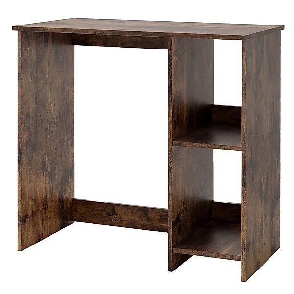 Costway Kleiner Schreibtisch 2 Fächer 80 x 40 x 74 cm Braun günstig online kaufen
