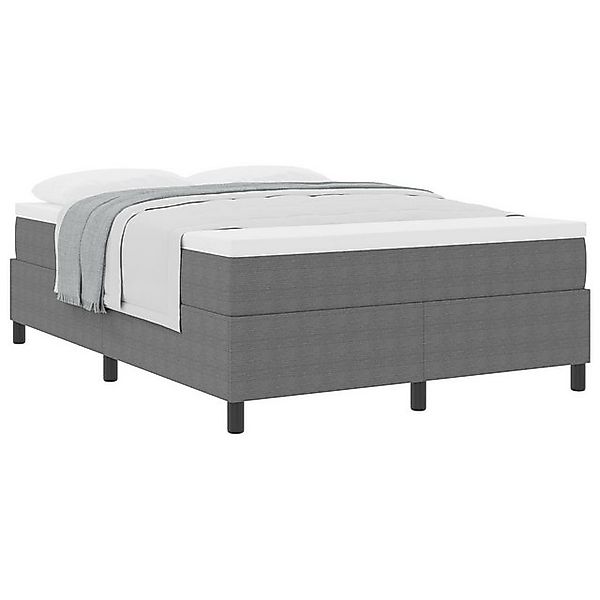 vidaXL Bett Boxspringbett mit Matratze Hellgrau 160x200 cm Cordstoff (1-tlg günstig online kaufen