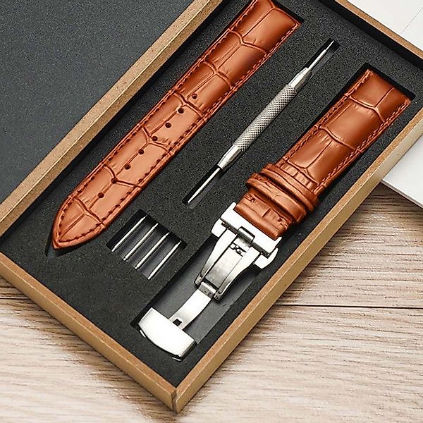 Sunicol Uhrenarmband Vintage,18/20/22mm, weiches Leder, Ersatzbänder günstig online kaufen