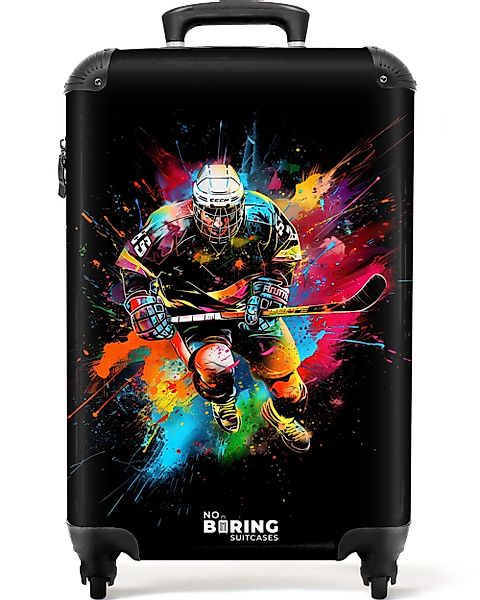 NoBoringSuitcases.com© Hartschalen-Trolley Eishockey mit Graffiti 55x35x20c günstig online kaufen