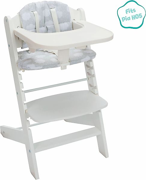 Fillikid Kinder-Sitzauflage "Wolke grau", für Hochstuhl Pia günstig online kaufen