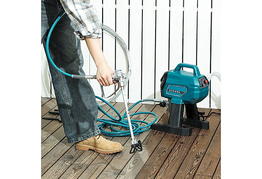 HOMCOM Farbsprühgerät mit drehbarer Düse, 7,5m langem Schlauch, (700 W Lack günstig online kaufen