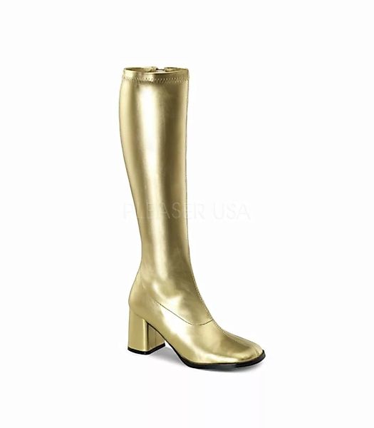 Retro Stiefel GOGO-300 - PU Gold (Schuhgröße: EUR 46) günstig online kaufen