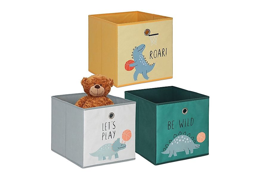 relaxdays Faltbox Kinder Aufbewahrungsboxen im 3er Set, A günstig online kaufen