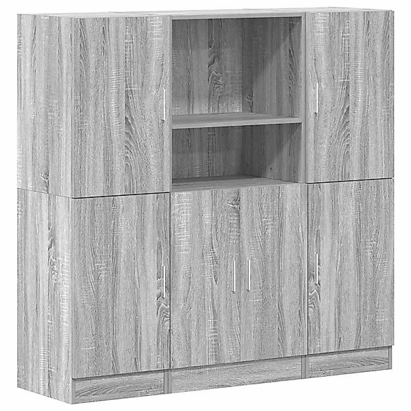 vidaXL 3-Tlg Küchenschrank-Set Grau Sonoma Holzwerkstoff 3324156 günstig online kaufen