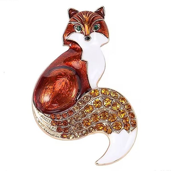 Dark-Desires Brosche Nostalgische Brosche Fuchs rostrot, Damen Brosche vint günstig online kaufen
