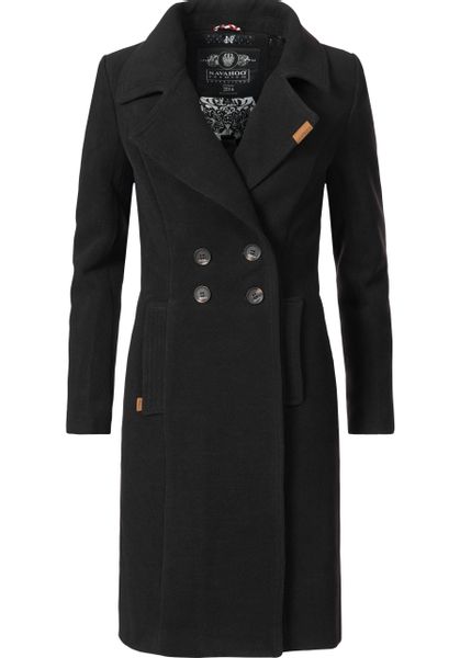 Navahoo Wintermantel "Wooly" edler Damen Trenchcoat in Wollmantel-Optik günstig online kaufen