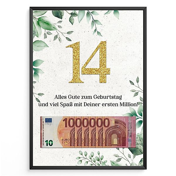 Tigerlino Poster Geburtstag Geldgeschenk Männer Frauen günstig online kaufen