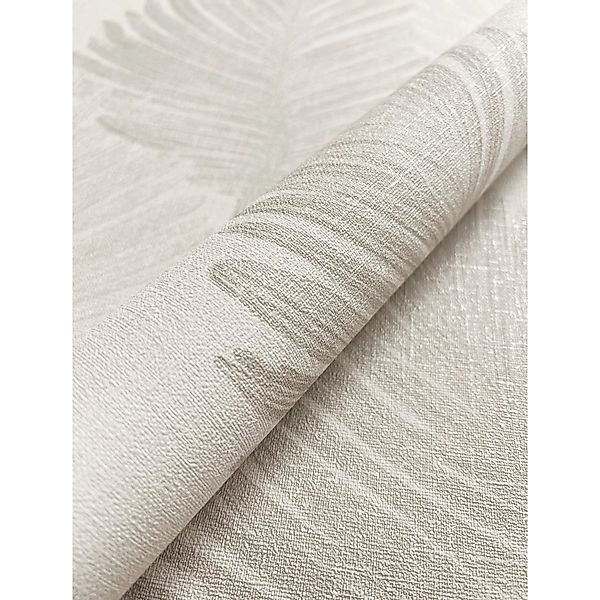 Newroom Vliestapete Vedran Light Grey Palmenblätter Modern FSC® günstig online kaufen