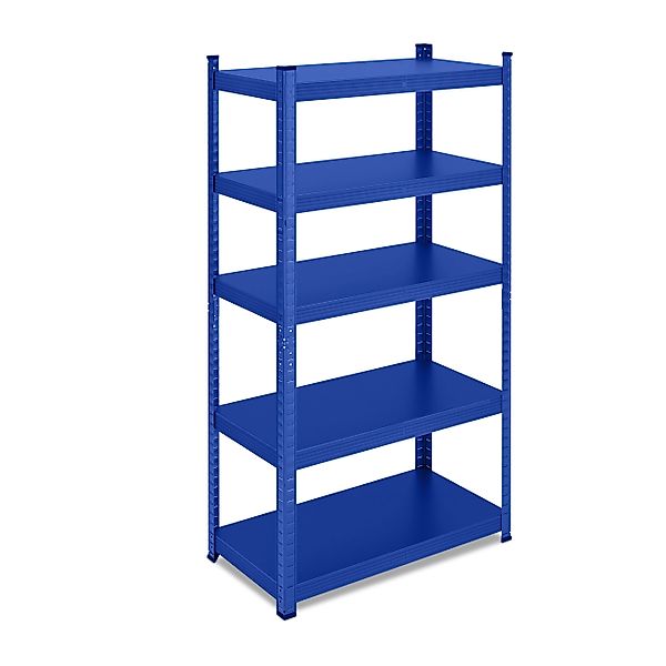 relaxdays Schwerlastregal Blaues Schwerlastregal Metall 5 günstig online kaufen