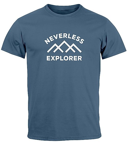 Neverless Print-Shirt Herren T-Shirt Aufdruck Outdoor günstig online kaufen