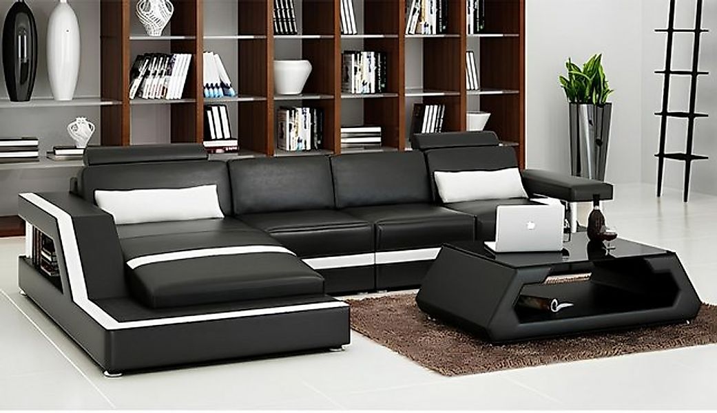 Xlmoebel Ecksofa Maßgeschneidertes Ledersofa in XXL-Größe mit USB-Anschluss günstig online kaufen