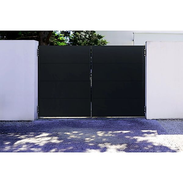 Casanoov 3M Nali H 200Cm Mattschwarzes Flügeltor Aus Stahl günstig online kaufen
