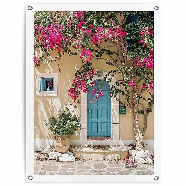 Reinders Poster "Mediterranean Door" Garten - Griechenland - Blumen - Haust günstig online kaufen