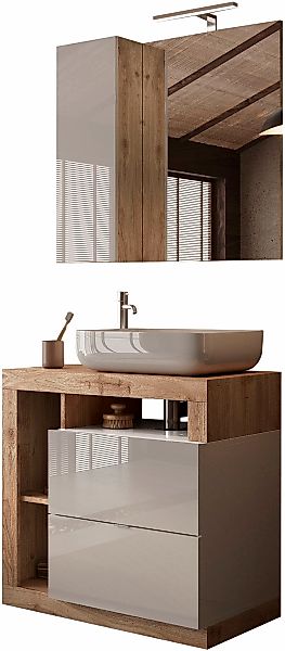 welltime Badmöbel-Set "Hamburg, Badezimmerset 2tlg. Breite 79 cm, Badmöbel, günstig online kaufen