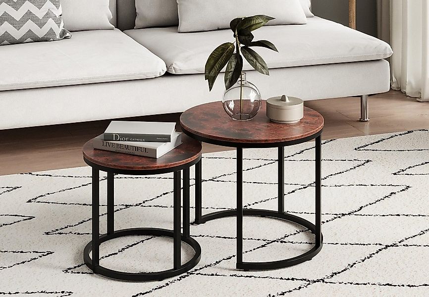 Home Collective Couchtisch Kleiner 2er Set aus Holz, Wohnzimmertisch Modern günstig online kaufen