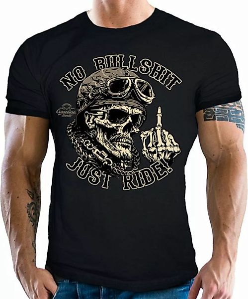 GASOLINE BANDIT® T-Shirt für Biker Racer Motorrad Fans: Just Ride günstig online kaufen