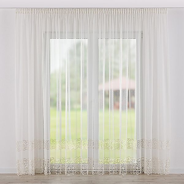 Gardine mit Kräuselband, ecru, Voile (186-47) günstig online kaufen